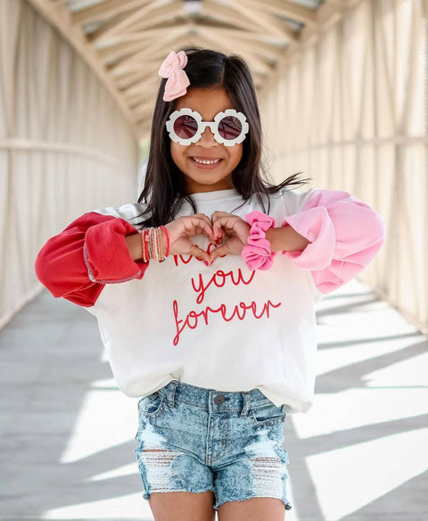 Valentine's Day Color Block Sweatshirt