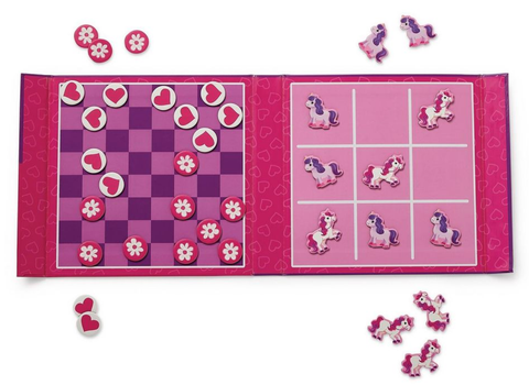 Magnetic Game - Unicorn Tic Tac Toe & Checkers