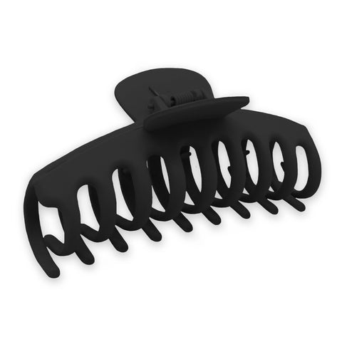 Large Round Matte Hair Claw Clip - Black