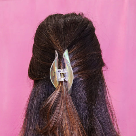 Medium Iridescent Hair Claw Clip