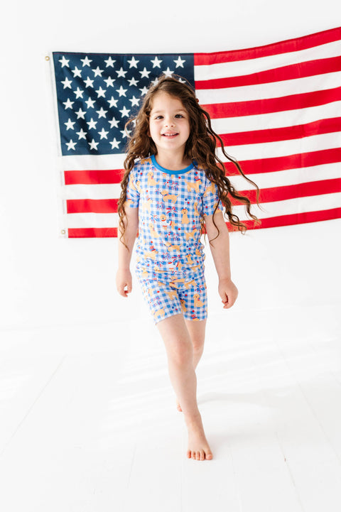 Yankee Doodle Doggies Bamboo Pajama Short Set for Kids
