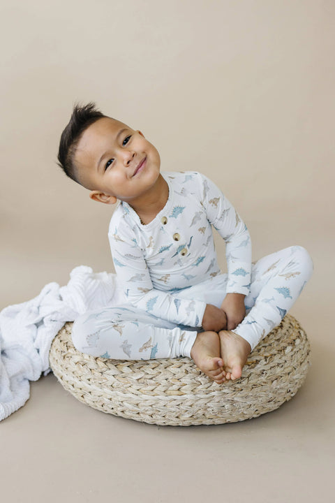 Snugglesaurus Bamboo Henley PJ Set