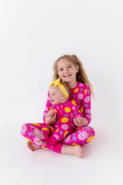 Electric Smiles Bamboo Convertible Footie