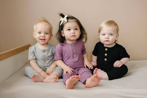 White Bamboo Henley Romper