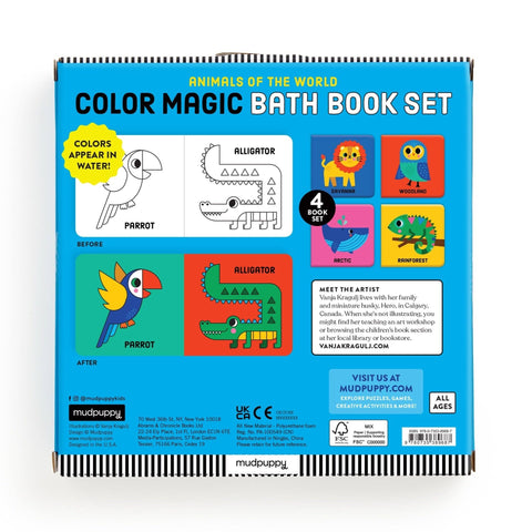Color Magic Bath Book Set - Animals of The World