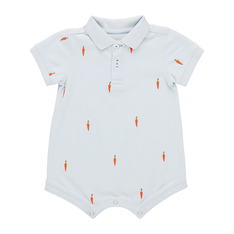 Baby Boys Alec Jumper - Carrot Embroidery - Pink Chicken