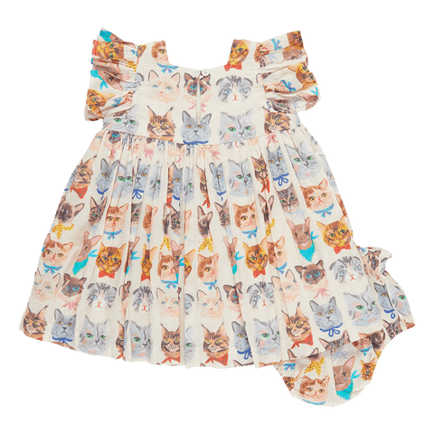 Baby Girls Elsie Dress Set - Cool Cats - Pink Chicken