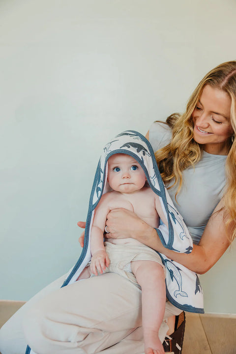 Baby Hooded Towel - Cove - Copper Pearl