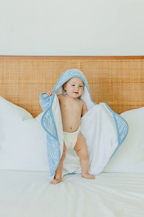 Baby Hooded Towel - Surf - Copper Pearl