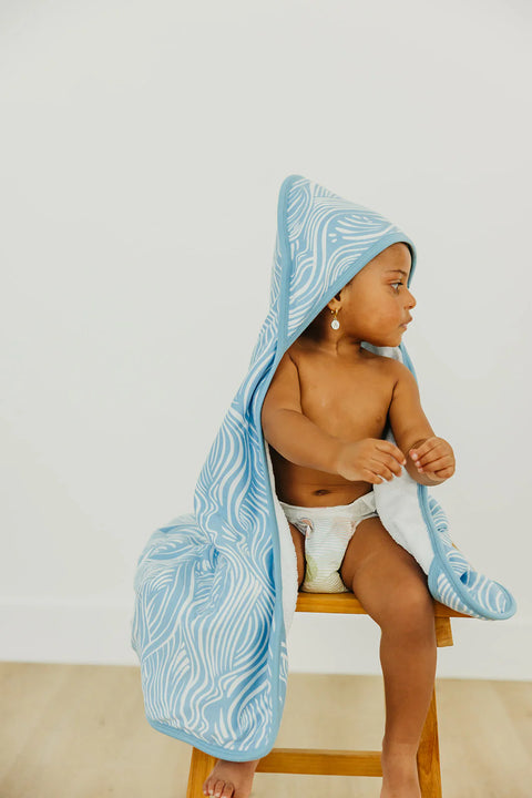 Baby Hooded Towel - Surf - Copper Pearl