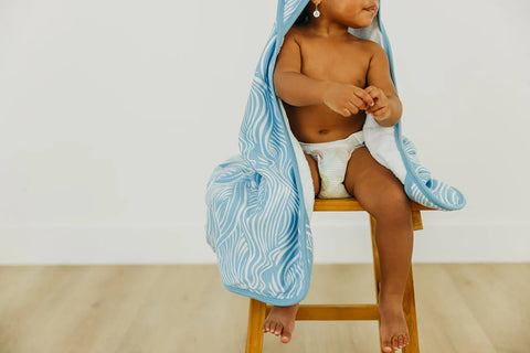 Baby Hooded Towel - Surf - Copper Pearl