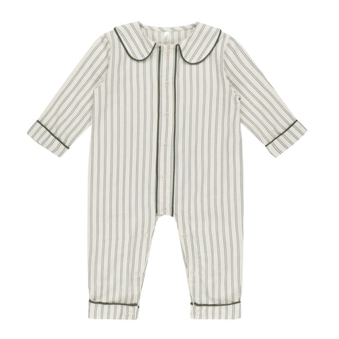 Baby Pajama Romper | Forest Pinstripe - Rylee + Cru