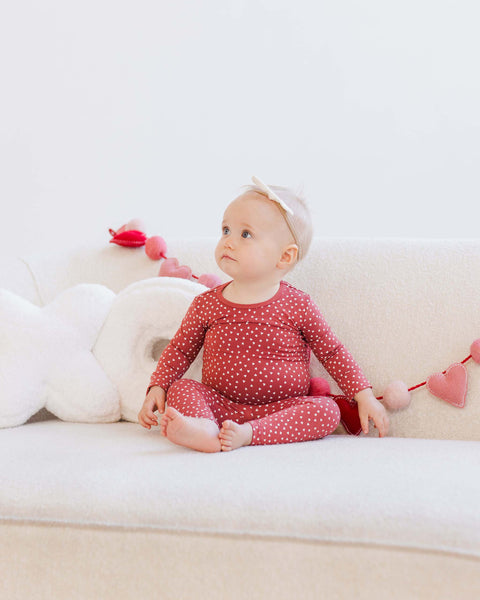 Bamboo Pajama Set || Tiny Hearts - Quincy Mae