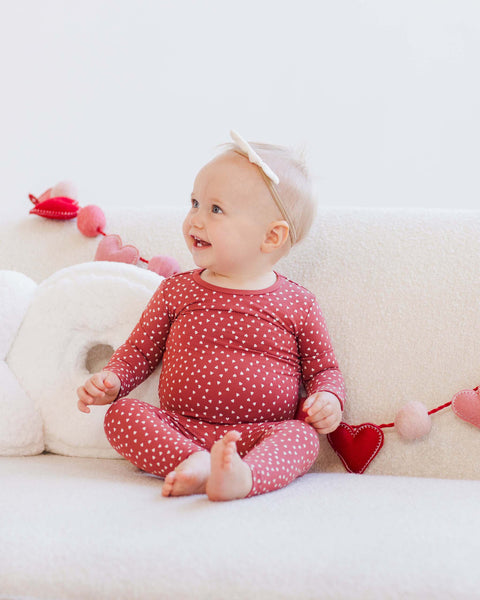 Bamboo Pajama Set || Tiny Hearts - Quincy Mae