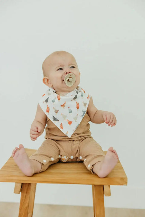 Bandana Bib Set - Farmstead - Copper Pearl