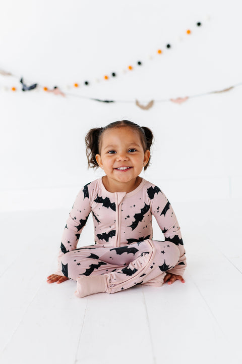 Bat to the Bone Halloween Baby Bamboo Pajamas - Kiki + Lulu