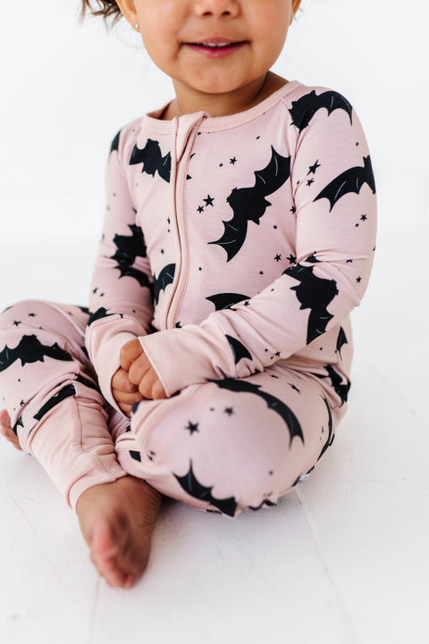 Bat to the Bone Halloween Baby Bamboo Pajamas - Kiki + Lulu