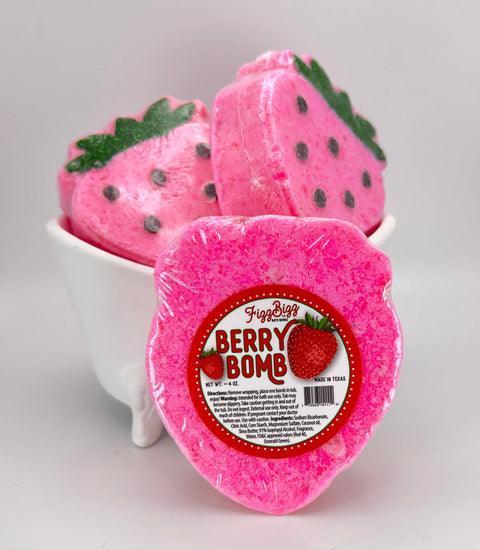 Bath Bomb: Strawberry - Fizz Bizz LLC