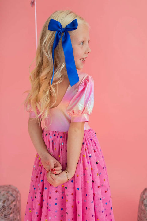 Diana Dress - Pink Confetti Lamé