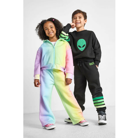 Rainbow Wide-Leg Joggers