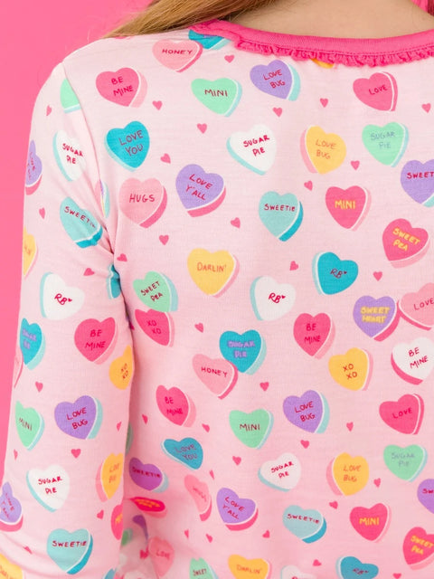 Be My Valentine Bamboo Pajama Set - RuffleButts + RuggedButts