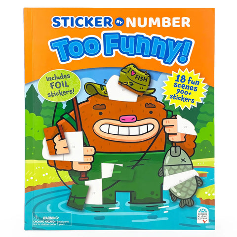 Too Funny! Sticker by Number Activity Book