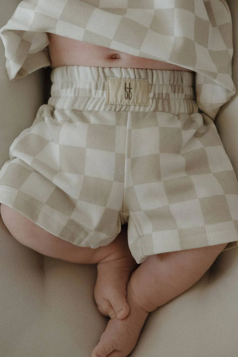 French Terry Short Set | Checkerboard