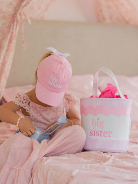 Big Sister Bow Baseball Hat - Bits & Bows