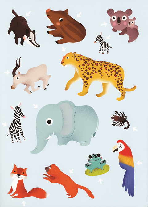 Big Stickers, Wild Animals Activity Book - EDC Publishing
