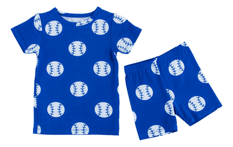 Blue Baseball 2-Piece Pajamas - Birdie Bean