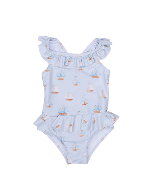 Grand Lagoon Blue Sails Girls Swimsuit
