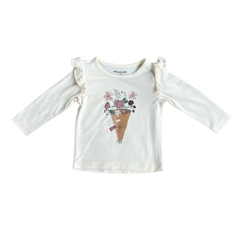 Bouquet Girl's Long Sleeve Ruffle Top - Babysprouts