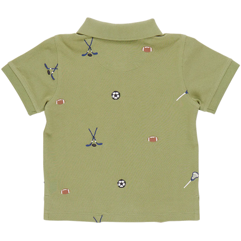 Boys Alec Shirt - Sports Embroidery - Pink Chicken