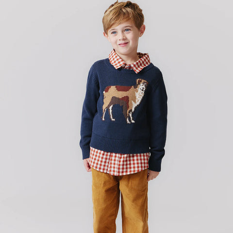 Boys Oliver Sweater - Happy Dog