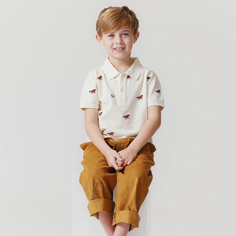 Boys Alec Shirt - Lucky Horses Embroidery