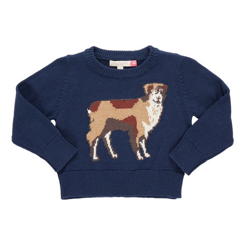 Boys Oliver Sweater - Happy Dog - Pink Chicken