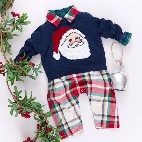 Holiday Tartan Baby Boys Easton Jumper