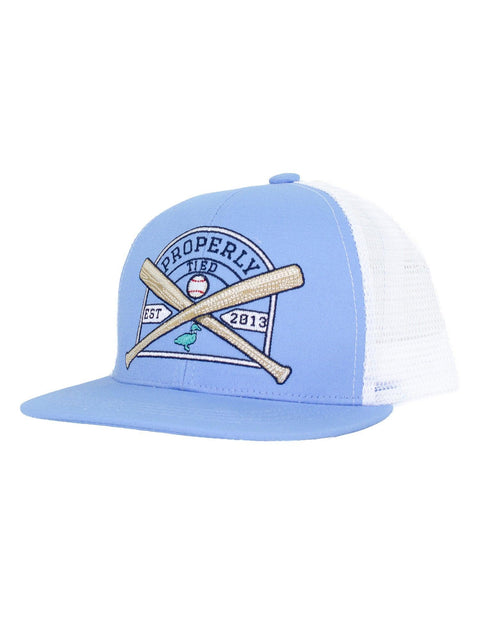 Boys Trucker Hat - Baseball Shield - Properly Tied