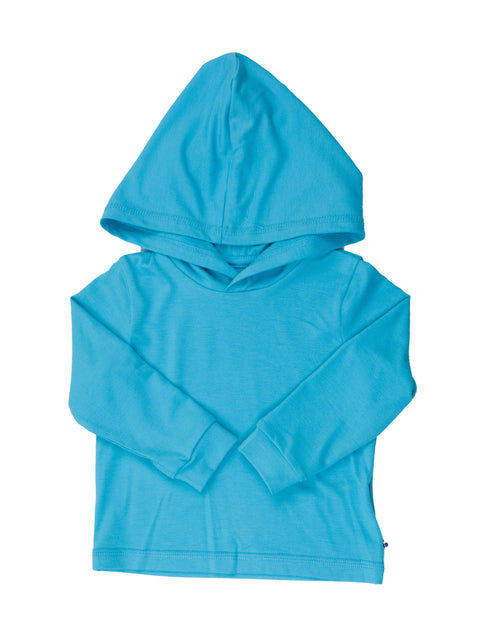 Bright Aqua Sun Protective Hooded Shirt - RuffleButts + RuggedButts