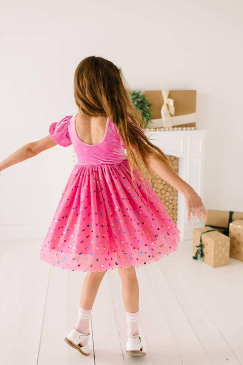 Bubblegum Confetti Diana Dress - Ollie Jay