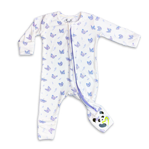 Butterfly Bamboo Convertible Footie Pajama - Bellabu Bear