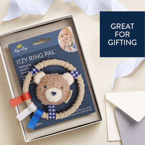 Itzy Ring Pal™ - Teething Ring with Plush Character: Red Tomato