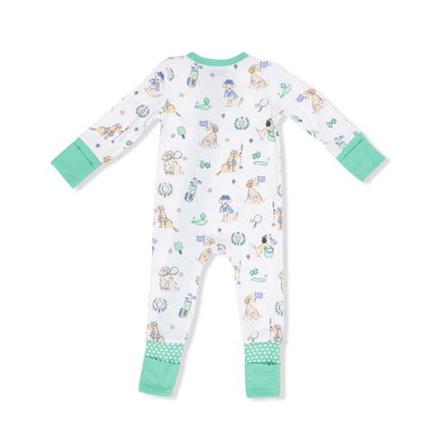 Convertible Romper - Country Club Dogs Neutral
