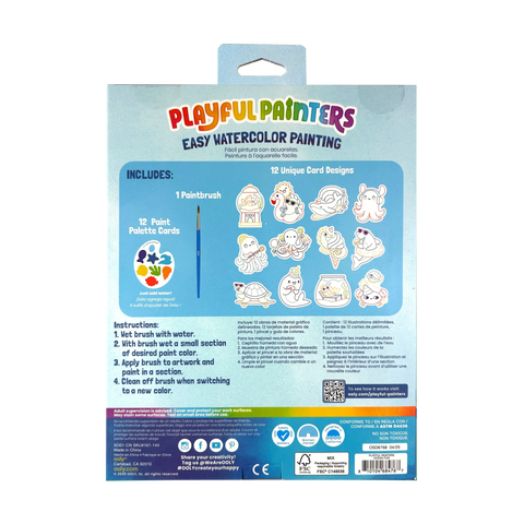 Playful Painters: Easy Watercolor Painting Kit - Ocean Pals