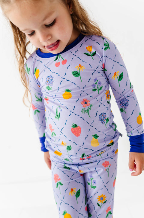 Fruit of the Bloom Bamboo Pajama Set for Kids