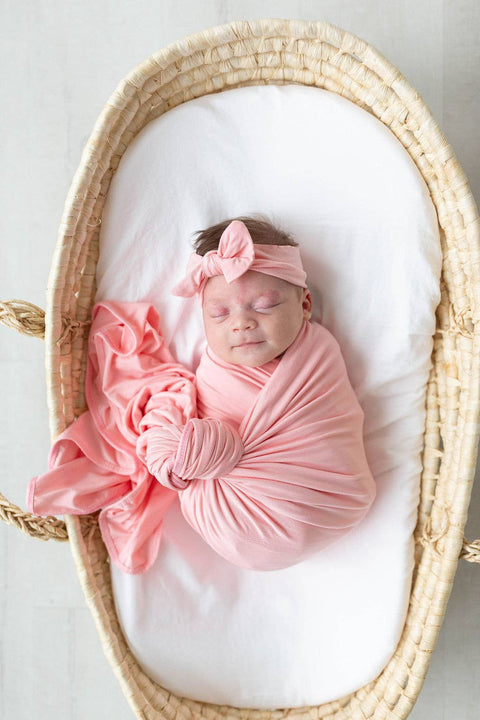 Swaddle Blanket, Hat & Headband Set - Bloom