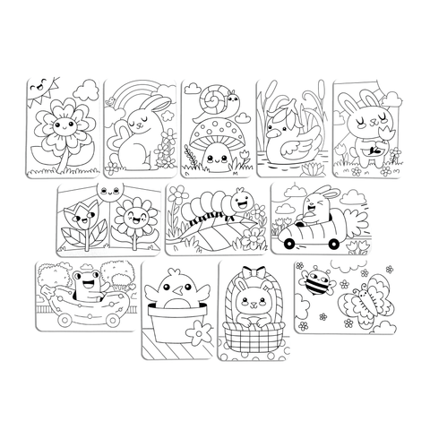 Undercover Art: Hidden Pattern Coloring Activity - Garden Pals