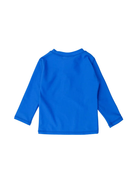 Long Sleeve Zipper Rash Guard - Sonic Blue