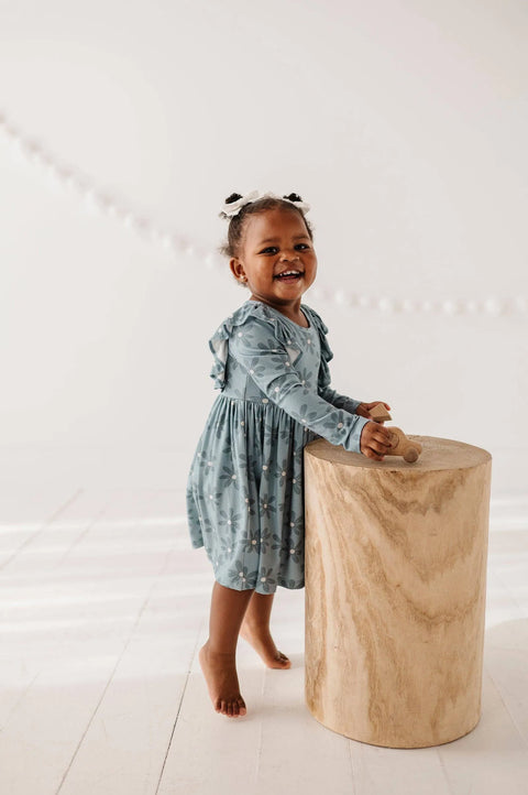 Long Sleeve Ruffle Dress - Daisy