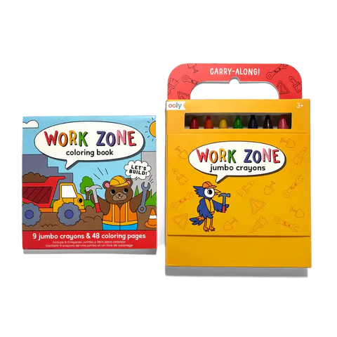 Work Zone Carry Along Coloring Book - OOLY